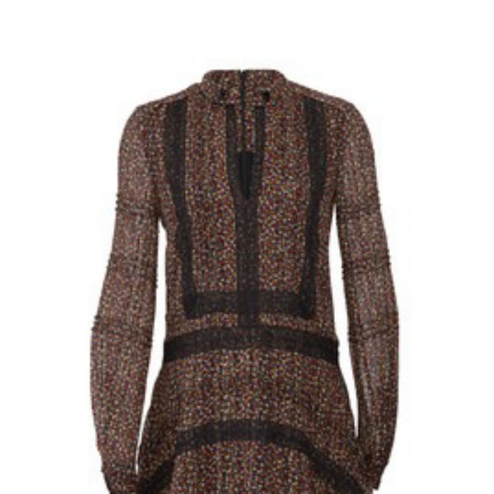 Derek Lam 10 Crosby Floral Long Sleeve Shift